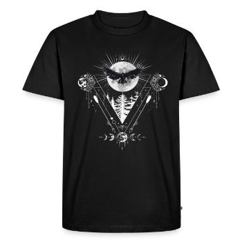 Occult magic accumulatism scultated fans design - Men's Premium Organic T-Shirt - black - Front - Nico (187cm)