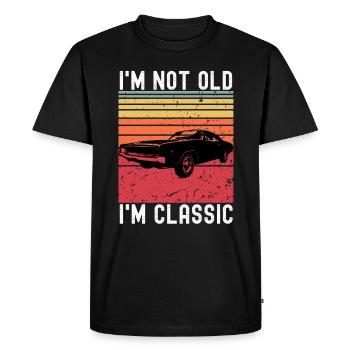 Classic Car - Men's Premium Organic T-Shirt - black - Front - Nico (187cm)