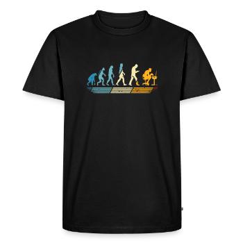 Gamer PC games gaming consoles play Evolution - Men's Premium Organic T-Shirt - black - Front - Nico (187cm)