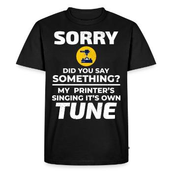 3D Printer 3D Printing Funny - Men's Premium Organic T-Shirt - black - Front - Nico (187cm)