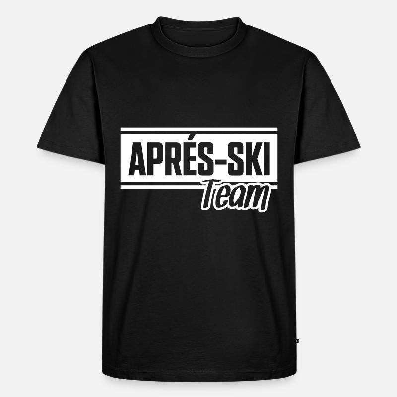 apres ski team - Männer Premium Bio T-Shirt - Schwarz