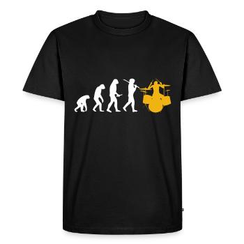 Batterie evolution - T-shirt Premium bio Homme - noir - Devant - Nico (187cm)
