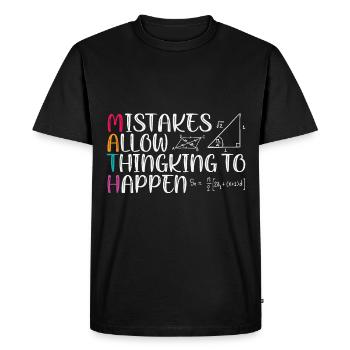 Drôle de citation mathématique Professeur de mathématiques Dictons de mathématiques - T-shirt Premium bio Homme - noir - Devant - Nico (187cm)