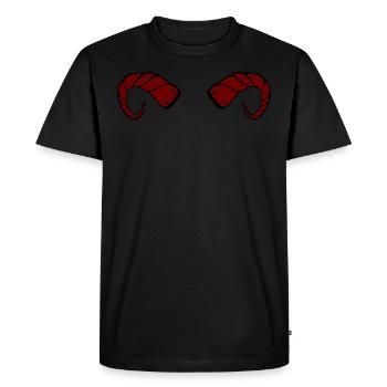 Corne - T-shirt Premium bio Homme - noir - Devant - Nico (187cm)