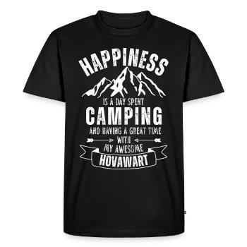 Camping et Hovawart - T-shirt Premium bio Homme - noir - Devant - Nico (187cm)