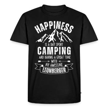 Camping et Leonberger - T-shirt Premium bio Homme - noir - Devant - Nico (187cm)