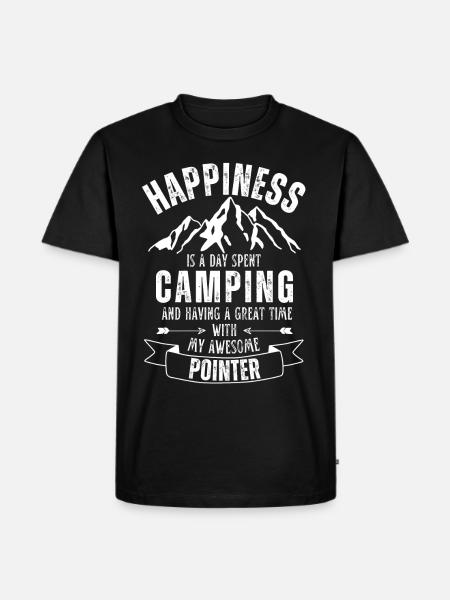 Camping and Pointer - Men's Premium Organic T-Shirt - black