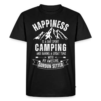 Camping and Gordon-Setter - Men's Premium Organic T-Shirt - black - Front - Nico (187cm)