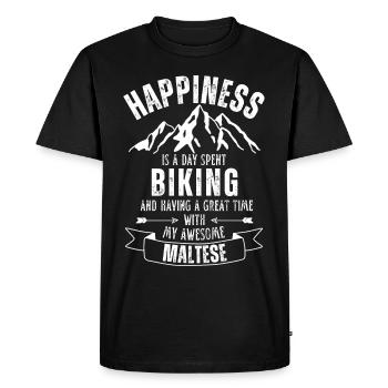 Cyclisme et maltais - T-shirt Premium bio Homme - noir - Devant - Nico (187cm)