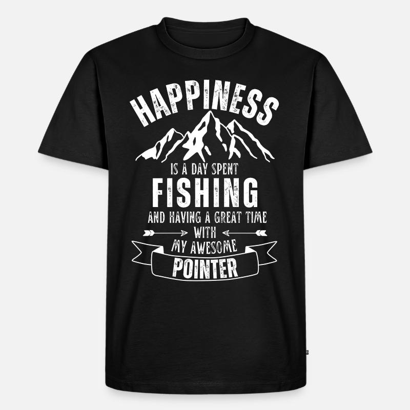 Angeln und Pointer - Männer Premium Bio T-Shirt - Schwarz