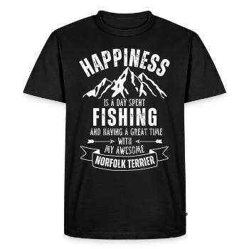 Pêche et Norfolk Terriers - T-shirt Premium bio Homme - noir - Devant - Nico (187cm)