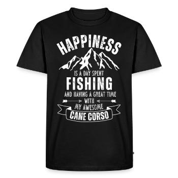 Pêche et canne-corso - T-shirt Premium bio Homme - noir - Devant - Nico (187cm)