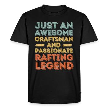 Artisan rafting retro - Men's Premium Organic T-Shirt - black - Front - Nico (187cm)