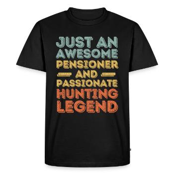 Retraités à la recherche de rétro - T-shirt Premium bio Homme - noir - Devant - Nico (187cm)