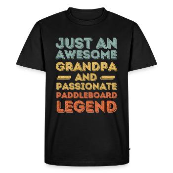 Grand-père Paddleboard rétro - T-shirt Premium bio Homme - noir - Devant - Nico (187cm)