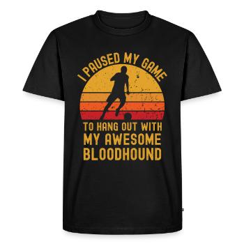 Football et Limier - T-shirt Premium bio Homme - noir - Devant - Nico (187cm)