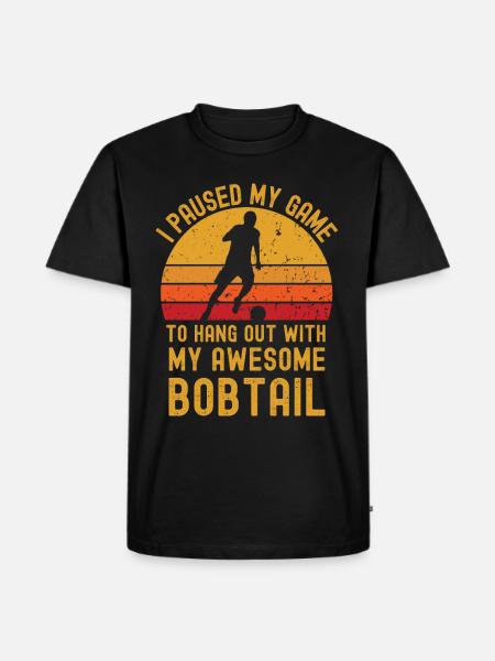 Football and Bobtail - Men's Premium Organic T-Shirt - black