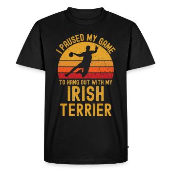 Handball et Irish Terriers - T-shirt Premium bio Homme - noir - Devant - Nico (187cm)