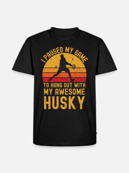 Tennis og Husky - Herre Premium økologisk T-shirt - sort