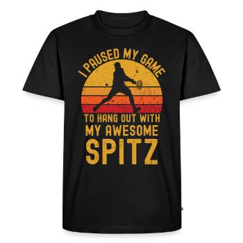 Tennis and Spitz - Men's Premium Organic T-Shirt - black - Front - Nico (187cm)