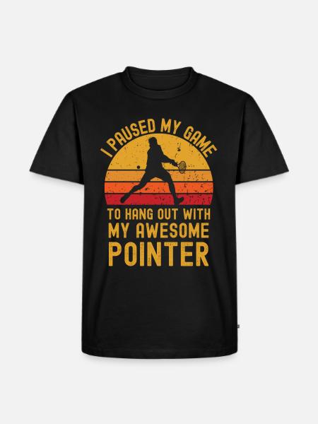 Tennis and Pointer - Men's Premium Organic T-Shirt - black