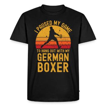 Tennis et boxeurs allemands - T-shirt Premium bio Homme - noir - Devant - Nico (187cm)
