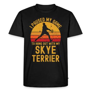Tennis and Skye Terriers - Men's Premium Organic T-Shirt - black - Front - Nico (187cm)