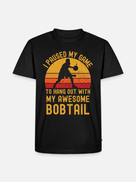 Basketball et Bobtail - T-shirt Premium bio Homme - noir