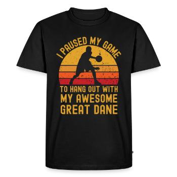 Basketball and Great Dane - Men's Premium Organic T-Shirt - black - Front - Nico (187cm)