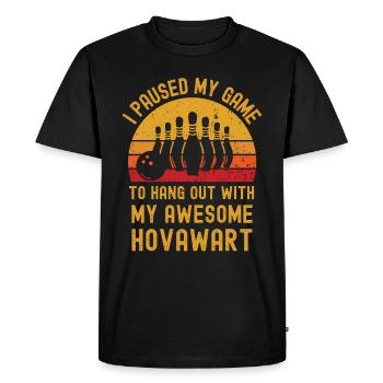 Bowling et Hovawart - T-shirt Premium bio Homme - noir - Devant - Nico (187cm)