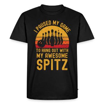 Bowling and Spitz - Men's Premium Organic T-Shirt - black - Front - Nico (187cm)