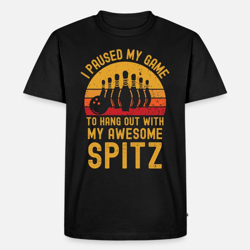Bowling und Spitz - Männer Premium Bio T-Shirt - Schwarz