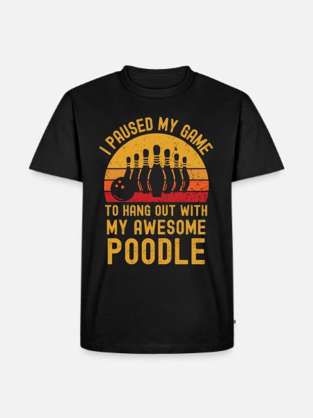 Bowling et caniches - T-shirt Premium bio Homme - noir