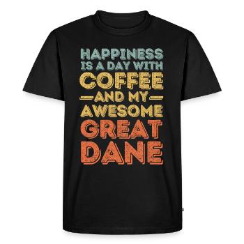 Great Dane Café Dog Café - T-shirt Premium bio Homme - noir - Devant - Nico (187cm)
