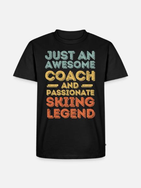 Trainer Ski retro - Men's Premium Organic T-Shirt - black