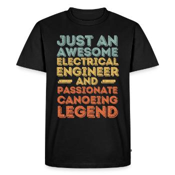 Electrical engineer canoe retro - Men's Premium Organic T-Shirt - black - Front - Nico (187cm)