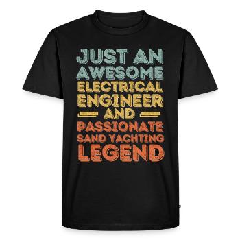Electrical engineer sand sails retro - Men's Premium Organic T-Shirt - black - Front - Nico (187cm)