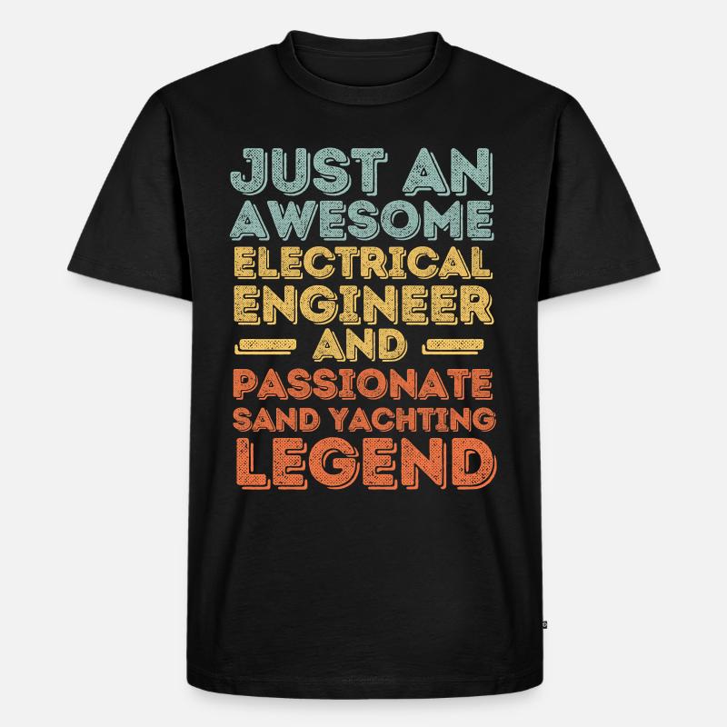 Electrical engineer sand sails retro - Men's Premium Organic T-Shirt - black