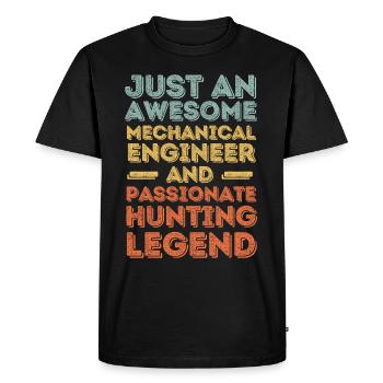 Ingénieur mécanique Jagen retro - T-shirt Premium bio Homme - noir - Devant - Nico (187cm)