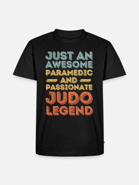 Paramedic Judo retro - Men's Premium Organic T-Shirt - black