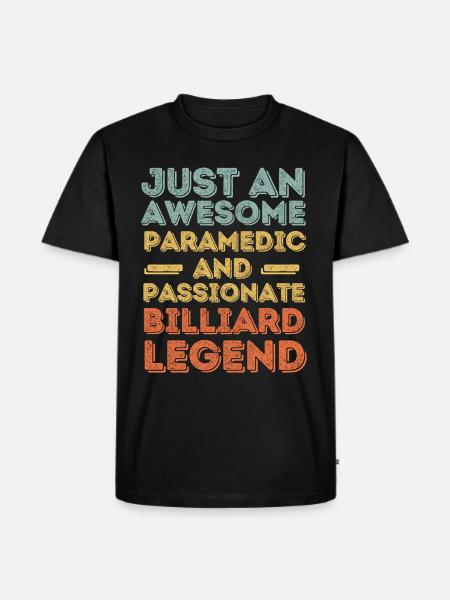 Paramedic billiards retro - Men's Premium Organic T-Shirt - black