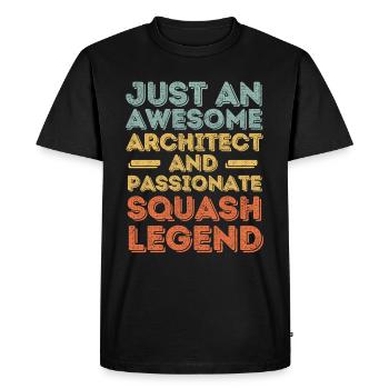 Architecte Squash rétro - T-shirt Premium bio Homme - noir - Devant - Nico (187cm)