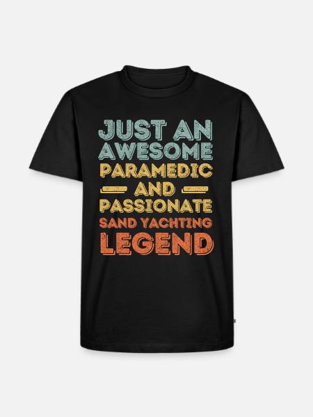 Paramedic sand sails retro - Men's Premium Organic T-Shirt - black