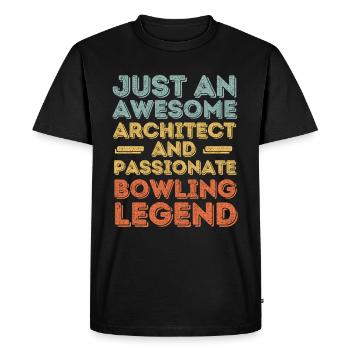 Architecte Bowling rétro - T-shirt Premium bio Homme - noir - Devant - Nico (187cm)