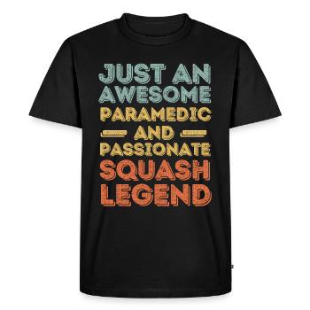 Paramedic Squash rétro - T-shirt Premium bio Homme - noir - Devant - Nico (187cm)