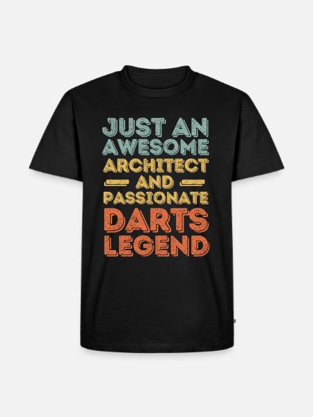 Architect Darts retro - Men's Premium Organic T-Shirt - black