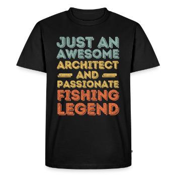 Architecte Angeln rétro - T-shirt Premium bio Homme - noir - Devant - Nico (187cm)