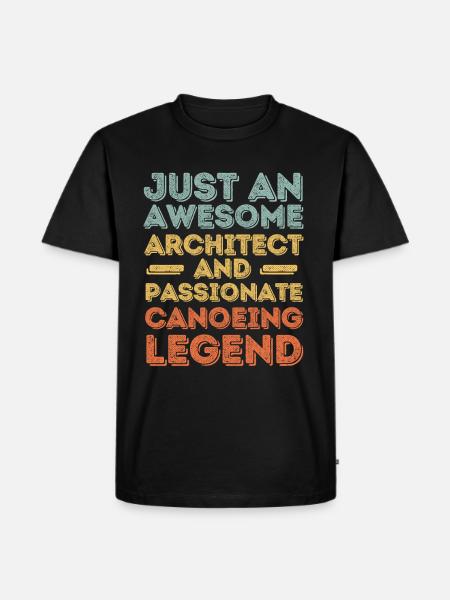 Architect Canoe retro - Men's Premium Organic T-Shirt - black