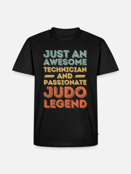 Technician Judo retro - Men's Premium Organic T-Shirt - black