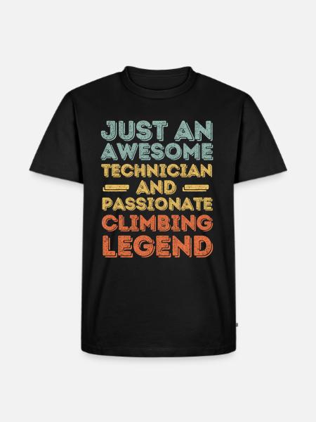 Technician climbing retro - Men's Premium Organic T-Shirt - black